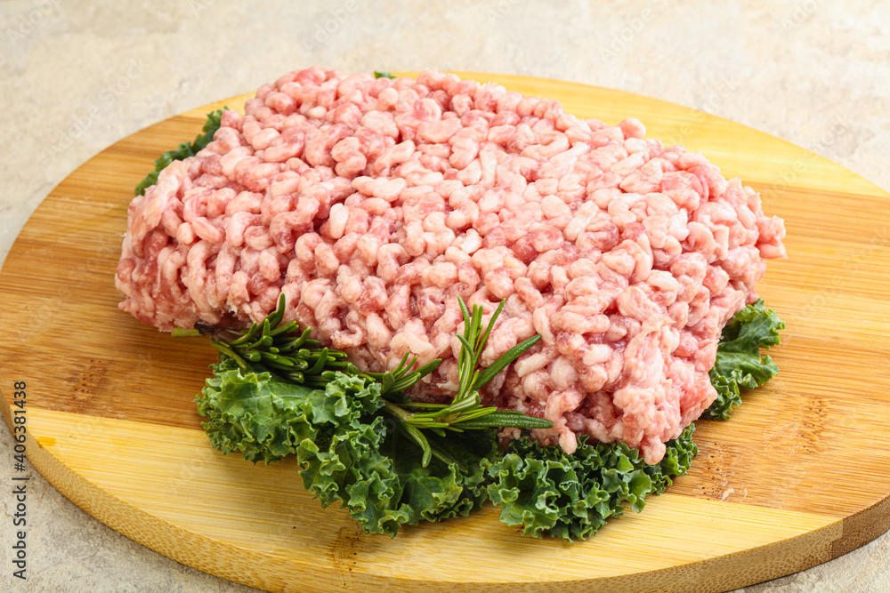 Raw pork minced meat for cooking Raw pork minced meat for cooking