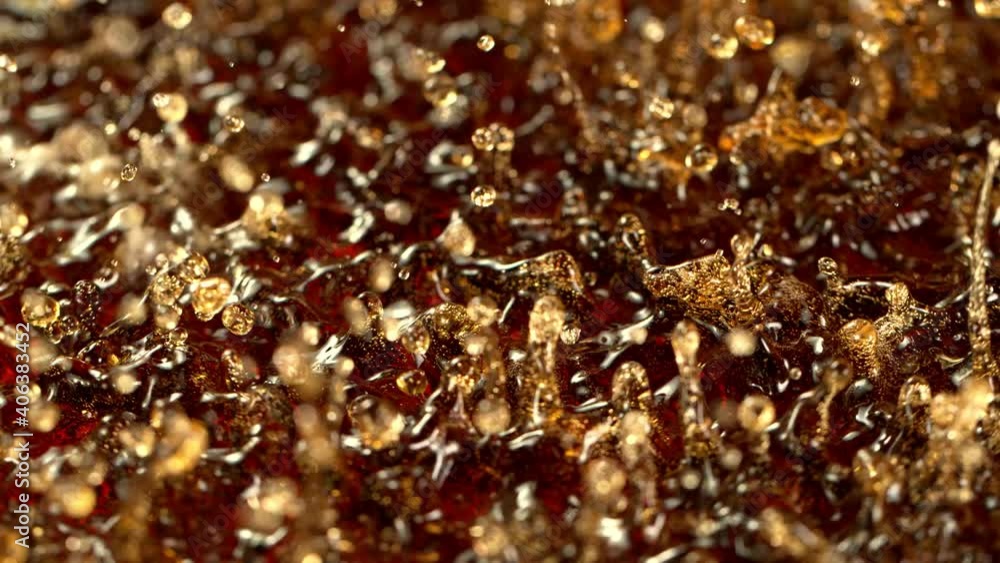 Super Slow Motion Shot of Splashing Cola Lemonade at 1000fps. Super Slow Motion Shot of Splashing Cola Lemonade at 1000fps.