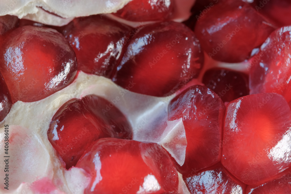 Red ripe sweet peeled pomegranate Red ripe sweet peeled pomegranate