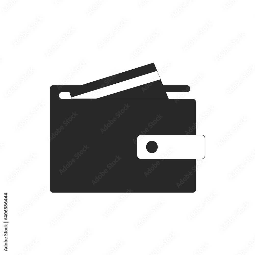 picture wallet on white background vector picture wallet on white background vector