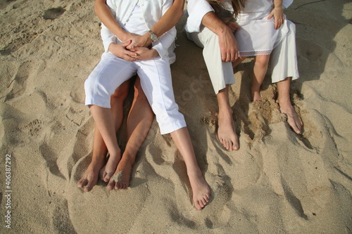 group of people on the beach