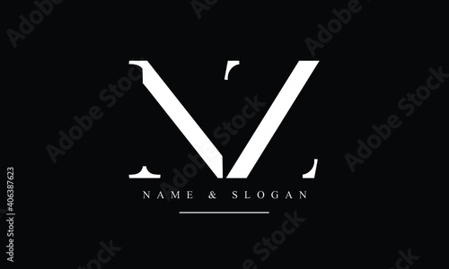 NZ, ZN, N, Z abstract letters logo monogram
