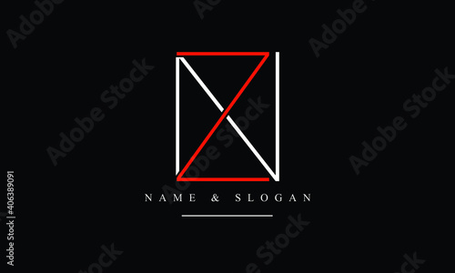NZ, ZN, N, Z abstract letters logo monogram