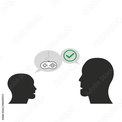 Wallpaper Mural picture baby wants to play video games, vector Torontodigital.ca