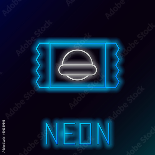Glowing neon line Sports nutrition bodybuilding proteine power drink and food icon isolated on black background. Colorful outline concept. Vector.