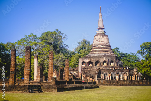Si Satchanalai Historical Park  Wat Changlom  Sukhothai  Thailand