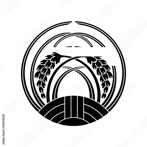 稲紋・包み違い稲穂（つつみちがいいなほ）