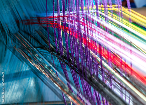 Obraz na płótnie Colored threads National Handloom Day