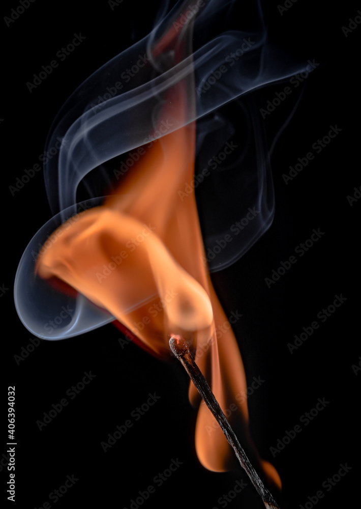 burning match and smoke burning match and smoke
