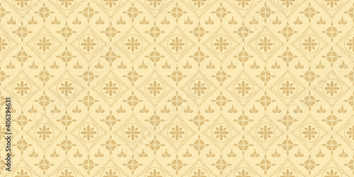 Background pattern with decorative ornaments in vintage style. Seamless wallpaper texture. Vector image