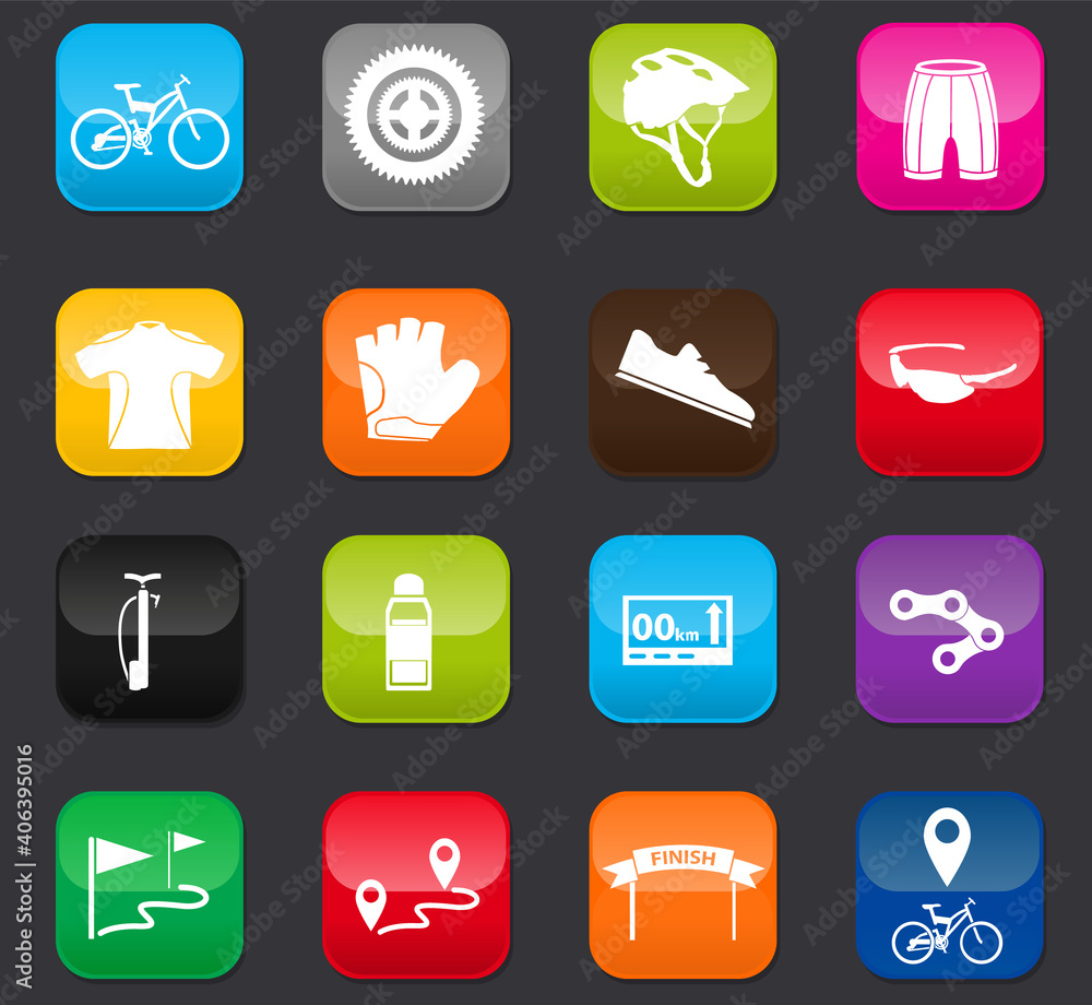 Bicycle icon set Bicycle icon set