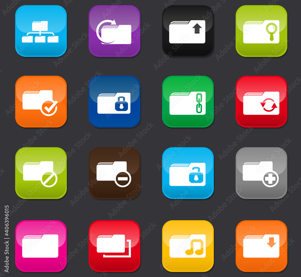 Folder icons set Folder icons set
