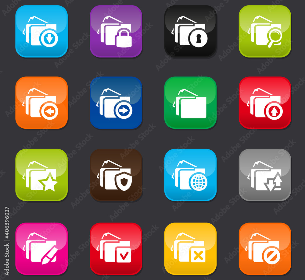 Folders icons set Folders icons set