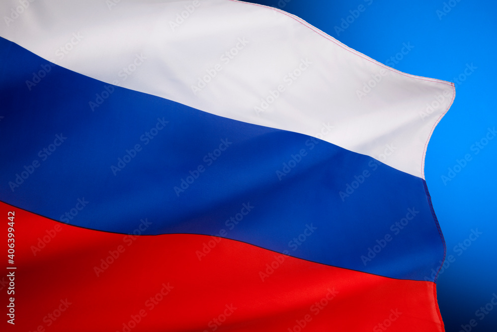 Fototapeta premium Flaga Federacji Rosyjskiej