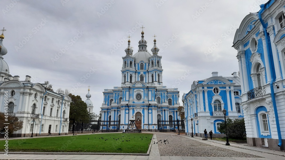 Smol'ny cathedral in Saint Peterburg, Russia