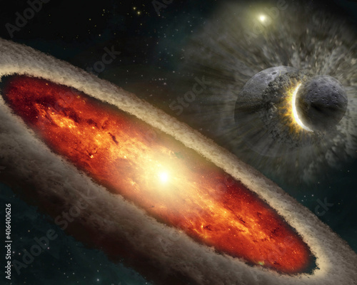 Принти на полотні Cosmic Catastrophe