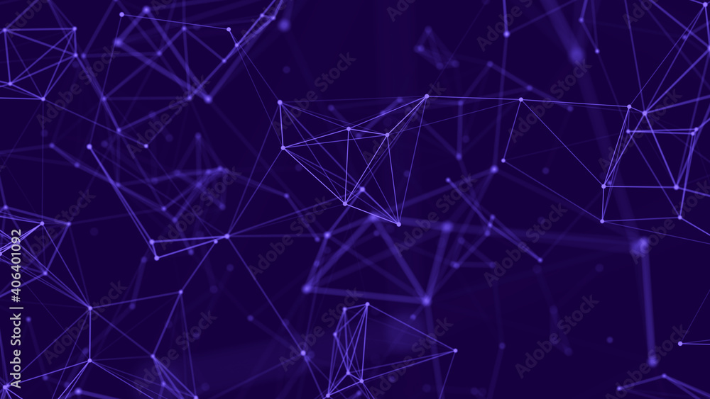 Abstract background of plexus lines. Network of lines. Connections. Technology background. 3d rendering.