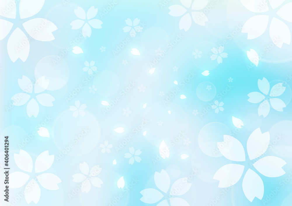 桜吹雪 春のイメージイラスト 背景素材 水色 Stock Illustration Adobe Stock 桜吹雪 春のイメージイラスト 背景素材 水色 Stock Illustration Adobe Stock