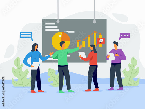 Making presentation ready concept illustration vector