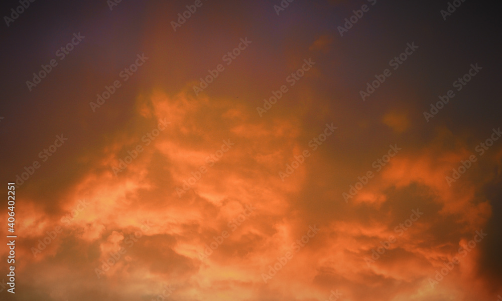 red sunset in the clouds beautiful natural background phenomenon nature of the day
