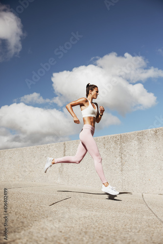 Woman jogging in the morning