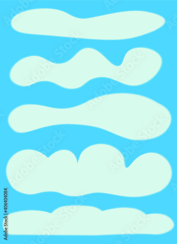 Cartoon vector clouds