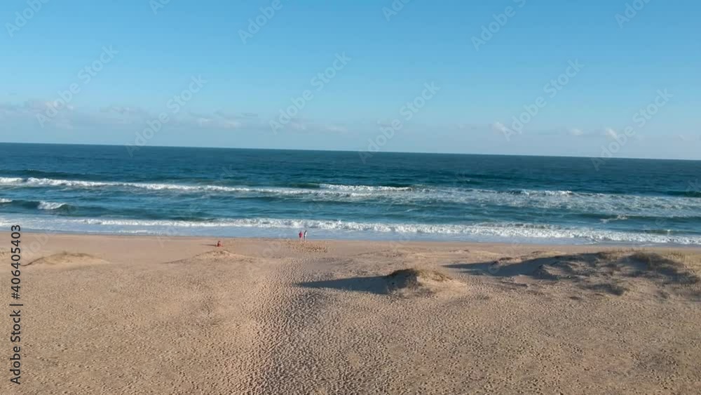 Rampant ocean wave approaching coast al beach of Rocha Uruguay Rampant ocean wave approaching coast al beach of Rocha Uruguay