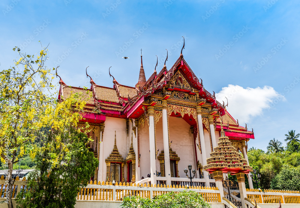 View of Buddhist temple Wat Suwan Khiri Wong in Patong, Thailand