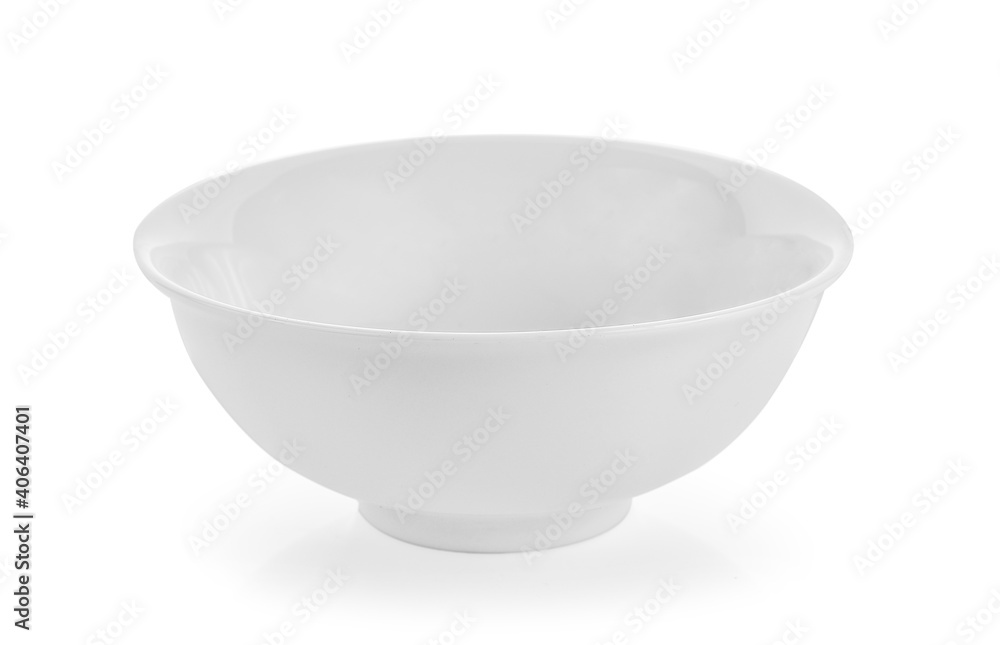 Empty white bowl isolated on white Empty white bowl isolated on white