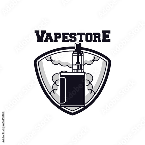 Retro simple vape logo design