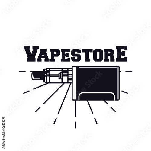 Retro simple vape logo design