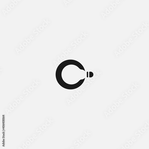 Light bulb logo combined with the letter C.