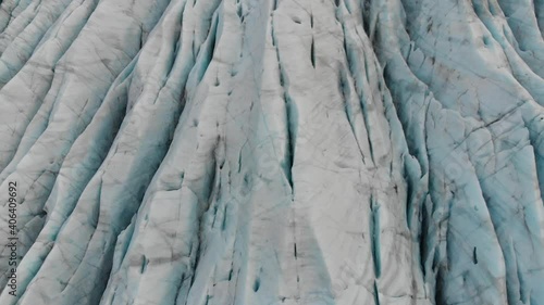 Wallpaper Mural Close Up Aerial View of Glacier Ice in Highlands of Iceland. Scenic Landscape on Cold Winter Day, Tilt Up Drone Shot Torontodigital.ca