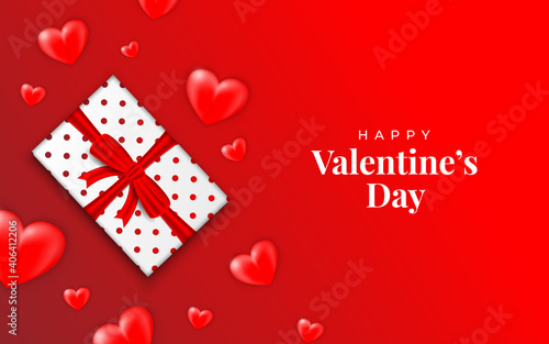 Valentine's day background template for banner, party flyer, poster & brochure.