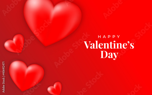 Valentine's day background template for banner, party flyer, poster & brochure.