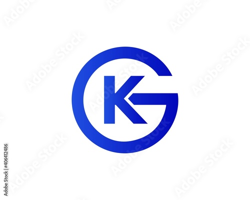 KG GK LETTER LOGO DESIGN VECTOR TEMPLATE