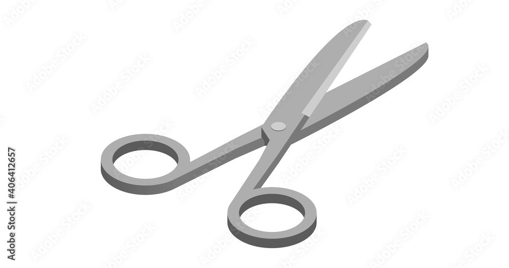 Scissors Isometric icon vector illustration Scissors Isometric icon vector illustration