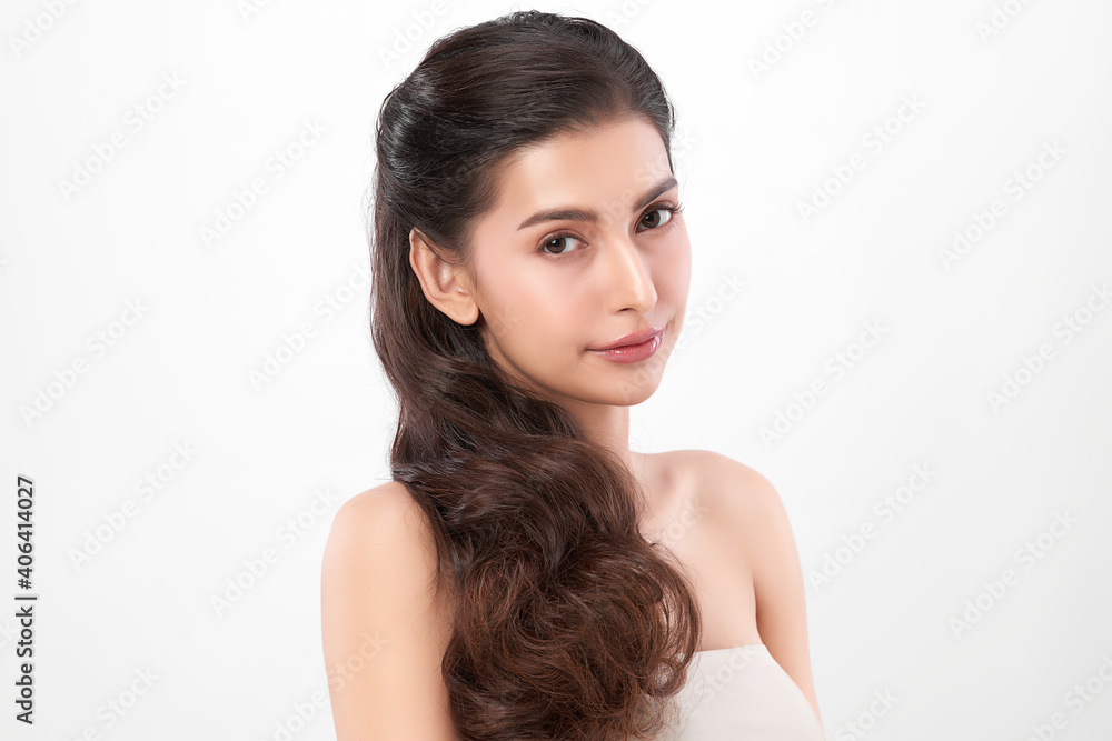 Beautiful young asian woman with clean fresh skin on white background, Face care, Facial treatment, Cosmetology, beauty and spa, Asian women portrait Beautiful young asian woman with clean fresh skin on white background, Face care, Facial treatment, Cosmetology, beauty and spa, Asian women portrait