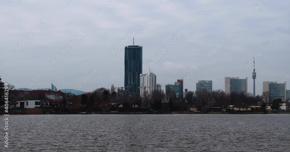 City view from the other side of the lake. City view from the other side of the lake.