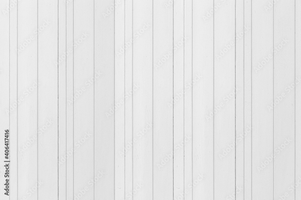 Obraz premium White painted vintage old wooden fence texture and seamless background