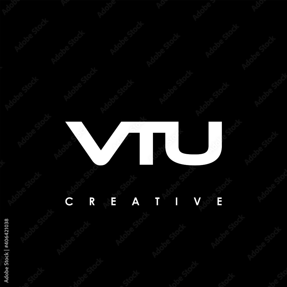 VTU Letter Initial Logo Design Template Vector Illustration