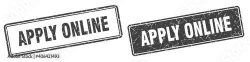 apply online stamp set. apply online square grunge sign