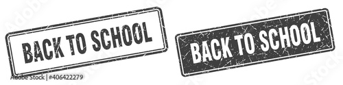 back to school stamp set. back to school square grunge sign
