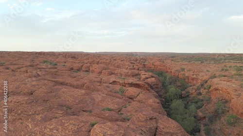 Panorama Of Aboriginal Outback Landscape In Northern Territory, Australia. - Aerial Wide Shot photo
