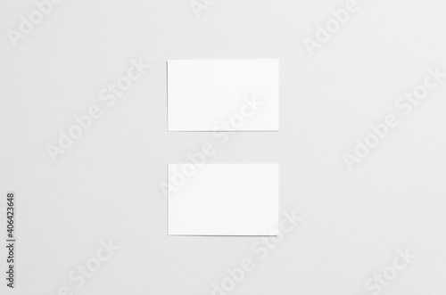 Business Card Mock-Up (85x55mm) - Two Cards © Shablon
