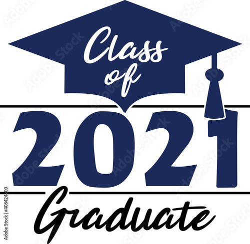 Class of 2021 Graduate Blue Graphic