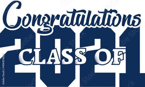 Congratulations Class of 2021 Blue Banner
