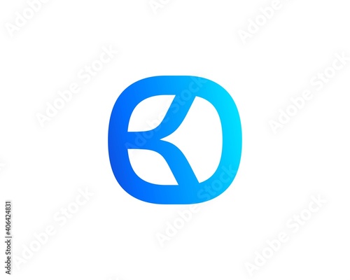 KO OK LETTER LOGO DESIGN VECTOR TEMPLATE