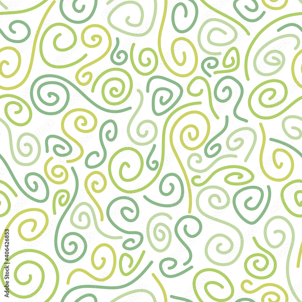 Vector abstract hand drawn seamless patterns. Green doodle background. Vector abstract hand drawn seamless patterns. Green doodle background.