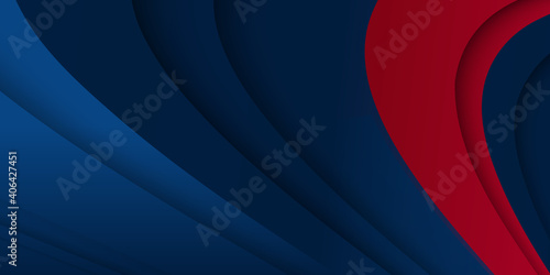 Abstract patriotic red white and blue wave background for voting, memorial, labor day and election